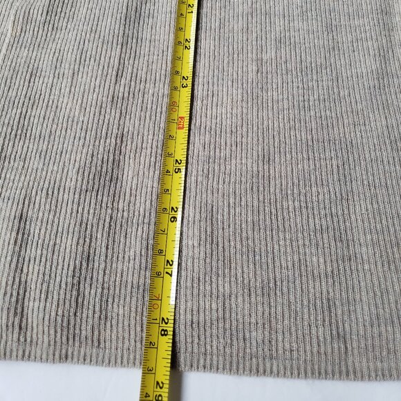 AllSaints Merino Wool Open Front Shawl Collar Ramskull Mode Cardigan - Picture 9 of 10